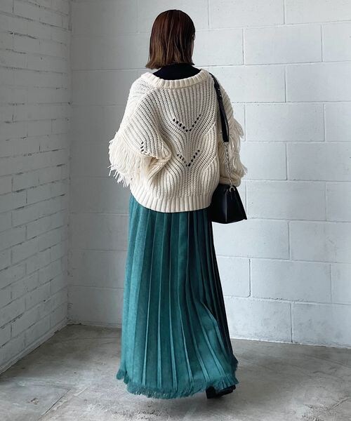 PAGEBOY（ページボーイ）の「ツイードプリーツスカート（スカート・レディース・ブラック09/グレージュ12/ターコイズ76・F）」の17枚目の写真