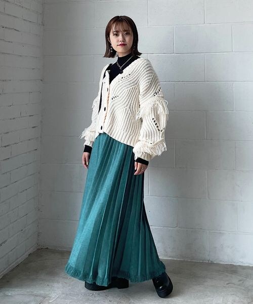 PAGEBOY（ページボーイ）の「ツイードプリーツスカート（スカート・レディース・ブラック09/グレージュ12/ターコイズ76・F）」の15枚目の写真