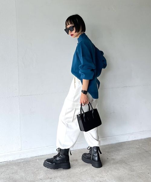 PAGEBOY（ページボーイ）の「コンビスクエアバッグ（バッグ・レディース・オフホワイト05/ブラック09/グリーン75・F）」の5枚目の写真