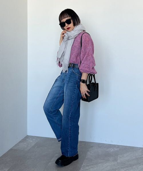 PAGEBOY（ページボーイ）の「パッチワークジーンズ（パンツ・レディース・ブラック09/ブルー85・25inch/26inch）」の11枚目の写真