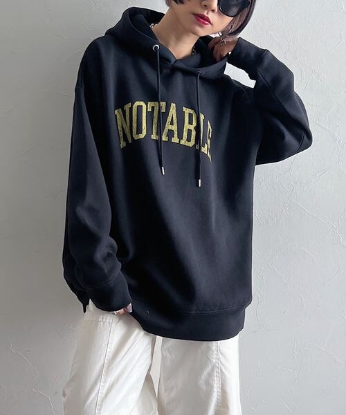 PAGEBOY（ページボーイ）の「クラックロゴパーカー（トップス・レディース・オフホワイト05/ブラック09/杢オートミール10・F）」の11枚目の写真