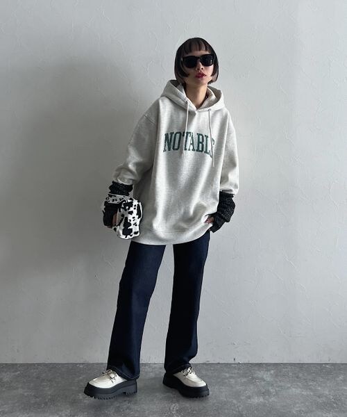 PAGEBOY（ページボーイ）の「クラックロゴパーカー（トップス・レディース・オフホワイト05/ブラック09/杢オートミール10・F）」の18枚目の写真