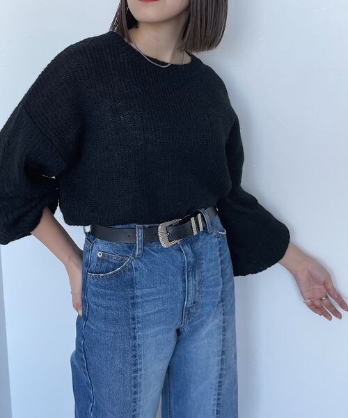 PAGEBOY（ページボーイ）の「メランジエアリーニット（トップス・レディース・ブラック09/グレージュ12/ピンク25/【WEB限定】ターコイズ76/ブルー82・F）」の7枚目の写真