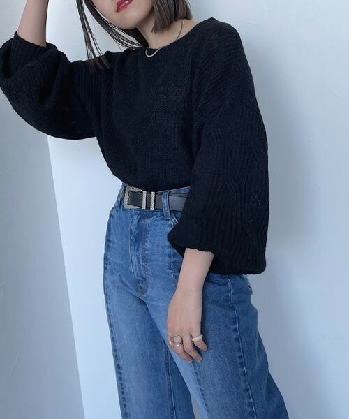 PAGEBOY（ページボーイ）の「メランジエアリーニット（トップス・レディース・ブラック09/グレージュ12/ピンク25/【WEB限定】ターコイズ76/ブルー82・F）」の9枚目の写真