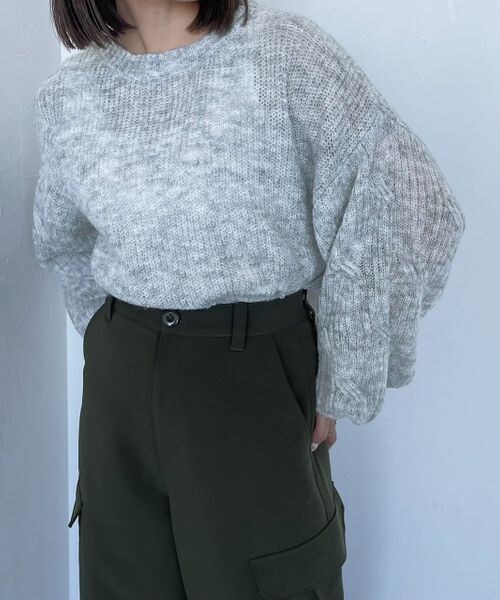 PAGEBOY（ページボーイ）の「メランジエアリーニット（トップス・レディース・ブラック09/グレージュ12/ピンク25/【WEB限定】ターコイズ76/ブルー82・F）」の12枚目の写真