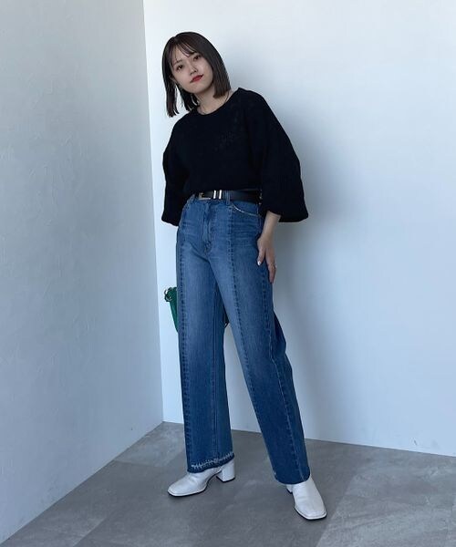 PAGEBOY（ページボーイ）の「メランジエアリーニット（トップス・レディース・ブラック09/グレージュ12/ピンク25/【WEB限定】ターコイズ76/ブルー82・F）」の11枚目の写真