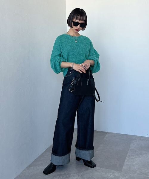 PAGEBOY（ページボーイ）の「メランジエアリーニット（トップス・レディース・ブラック09/グレージュ12/ピンク25/【WEB限定】ターコイズ76/ブルー82・F）」の21枚目の写真