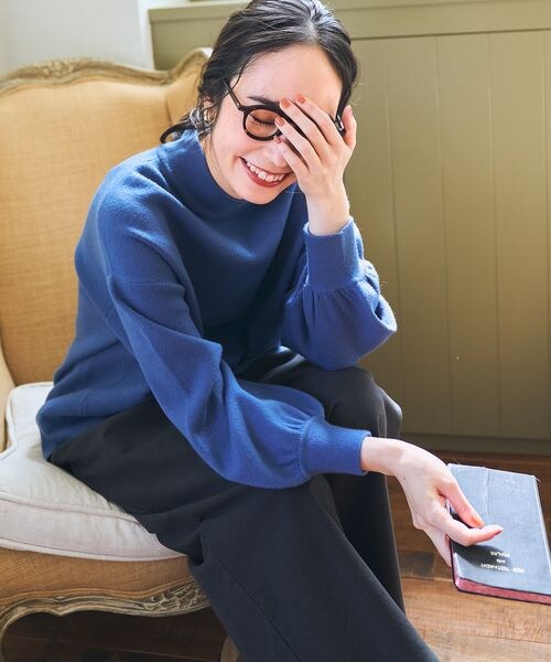 studio CLIP（スタディオクリップ）の「12ゲージソフィニーボトルネックプルオーバー（トップス・レディース・ピンク20/グリーン70/ブルー80/ネイビー88・M/L）」の9枚目の写真