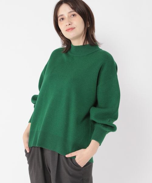 studio CLIP（スタディオクリップ）の「12ゲージソフィニーボトルネックプルオーバー（トップス・レディース・ピンク20/グリーン70/ブルー80/ネイビー88・M/L）」の2枚目の写真