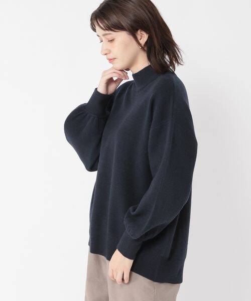 studio CLIP（スタディオクリップ）の「12ゲージソフィニーボトルネックプルオーバー（トップス・レディース・ピンク20/グリーン70/ブルー80/ネイビー88・M/L）」の4枚目の写真