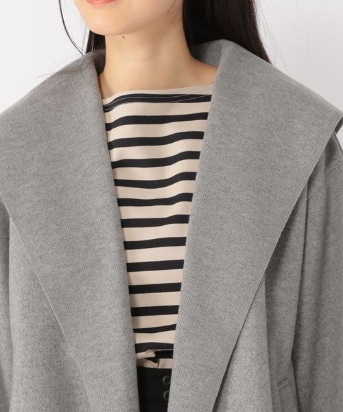 studio CLIP（スタディオクリップ）の「ナチュラル着流しハーフコート[プチサイズあり]（ジャケット/アウター・レディース・グレー15/モカ59/ネイビー88・F/PFREE(WEB限定)）」の11枚目の写真