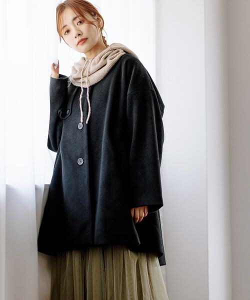バラクラバ付きミドルコート