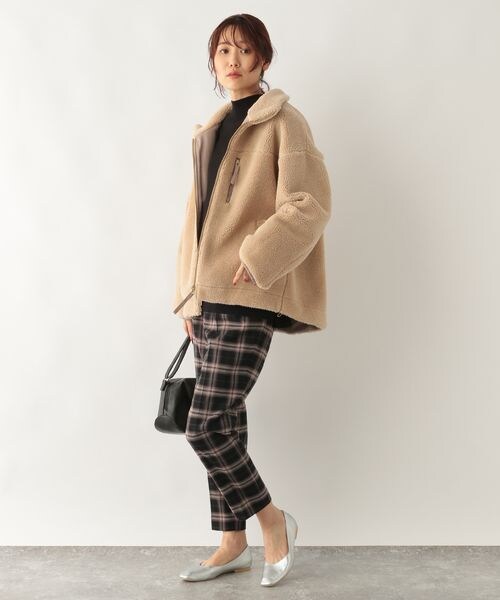 GLOBAL WORK（グローバルワーク）の「あったかウツクシルエットテーパード柄（パンツ・レディース・ブラックタータンチェック09/グレーグレンチェック15/ブラウングレンチェック55/ネイビータータンチェック88・XS/S/M/L/XL/【WEB限定】XXL）」の6枚目の写真