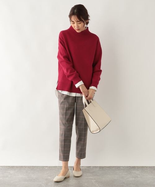 GLOBAL WORK（グローバルワーク）の「あったかウツクシルエットテーパード柄（パンツ・レディース・ブラックタータンチェック09/グレーグレンチェック15/ブラウングレンチェック55/ネイビータータンチェック88・XS/S/M/L/XL/【WEB限定】XXL）」の12枚目の写真