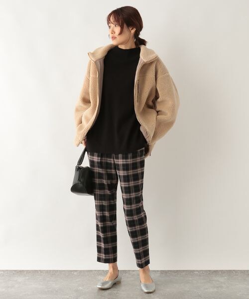 GLOBAL WORK（グローバルワーク）の「あったかウツクシルエットテーパード柄（パンツ・レディース・ブラックタータンチェック09/グレーグレンチェック15/ブラウングレンチェック55/ネイビータータンチェック88・XS/S/M/L/XL/【WEB限定】XXL）」の5枚目の写真