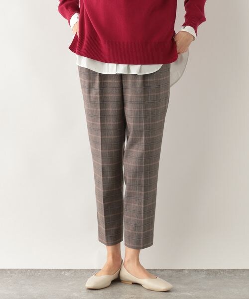 GLOBAL WORK（グローバルワーク）の「あったかウツクシルエットテーパード柄（パンツ・レディース・ブラックタータンチェック09/グレーグレンチェック15/ブラウングレンチェック55/ネイビータータンチェック88・XS/S/M/L/XL/【WEB限定】XXL）」の16枚目の写真