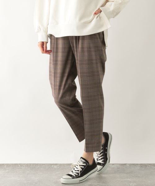 GLOBAL WORK（グローバルワーク）の「あったかウツクシルエットテーパード柄（パンツ・レディース・ブラックタータンチェック09/グレーグレンチェック15/ブラウングレンチェック55/ネイビータータンチェック88・XS/S/M/L/XL/【WEB限定】XXL）」の21枚目の写真