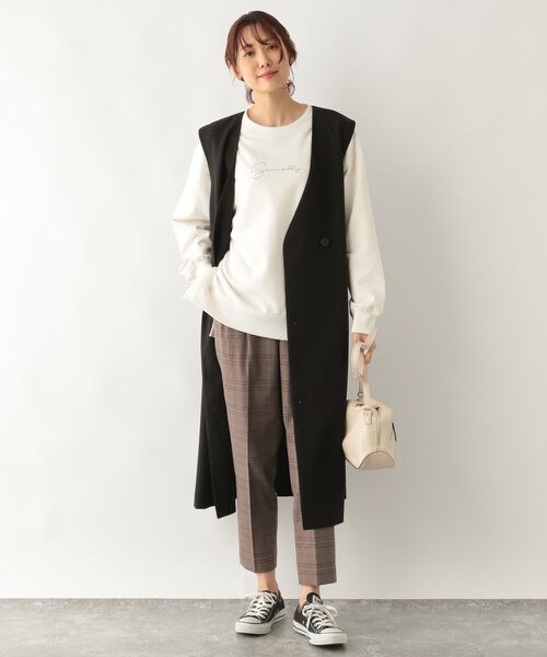 GLOBAL WORK（グローバルワーク）の「あったかウツクシルエットテーパード柄（パンツ・レディース・ブラックタータンチェック09/グレーグレンチェック15/ブラウングレンチェック55/ネイビータータンチェック88・XS/S/M/L/XL/【WEB限定】XXL）」の18枚目の写真