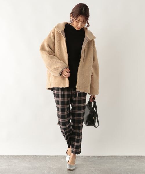 GLOBAL WORK（グローバルワーク）の「あったかウツクシルエットテーパード柄（パンツ・レディース・ブラックタータンチェック09/グレーグレンチェック15/ブラウングレンチェック55/ネイビータータンチェック88・XS/S/M/L/XL/【WEB限定】XXL）」の7枚目の写真