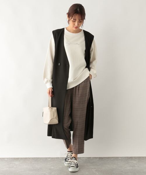 GLOBAL WORK（グローバルワーク）の「あったかウツクシルエットテーパード柄（パンツ・レディース・ブラックタータンチェック09/グレーグレンチェック15/ブラウングレンチェック55/ネイビータータンチェック88・XS/S/M/L/XL/【WEB限定】XXL）」の19枚目の写真