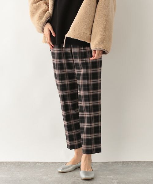 GLOBAL WORK（グローバルワーク）の「あったかウツクシルエットテーパード柄（パンツ・レディース・ブラックタータンチェック09/グレーグレンチェック15/ブラウングレンチェック55/ネイビータータンチェック88・XS/S/M/L/XL/【WEB限定】XXL）」の9枚目の写真