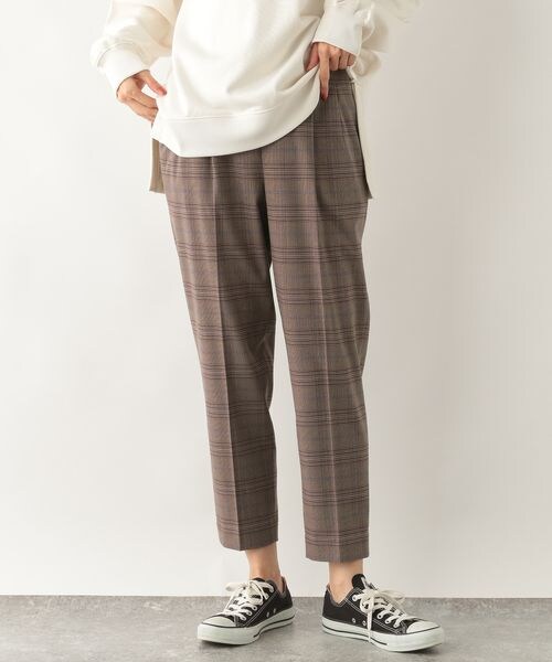 GLOBAL WORK（グローバルワーク）の「あったかウツクシルエットテーパード柄（パンツ・レディース・ブラックタータンチェック09/グレーグレンチェック15/ブラウングレンチェック55/ネイビータータンチェック88・XS/S/M/L/XL/【WEB限定】XXL）」の3枚目の写真