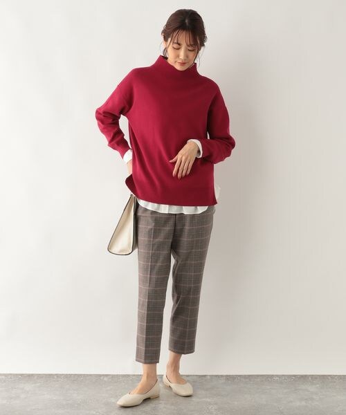 GLOBAL WORK（グローバルワーク）の「あったかウツクシルエットテーパード柄（パンツ・レディース・ブラックタータンチェック09/グレーグレンチェック15/ブラウングレンチェック55/ネイビータータンチェック88・XS/S/M/L/XL/【WEB限定】XXL）」の11枚目の写真