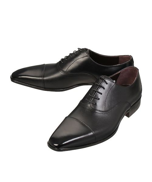 THE SUIT COMPANY(ザ・スーツカンパニー)の「セミロングノーズ ストレートチップシューズ(ドレスシューズ・メンズ・ブラック(色柄コード:BL)/ブラウン(色柄コード:BR)/ダークブラウン(色柄コード:DB)・25.0cm(40)/24.5cm/25.0cm/25.5cm/26.0cm/26.5cm/27.0cm)」の1枚目の写真