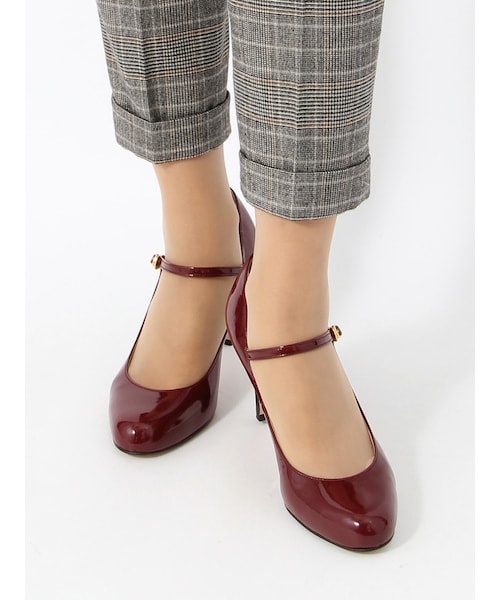 THE SUIT COMPANY(ザ・スーツカンパニー)の「フロントストラップ エナメルパンプス(パンプス・レディース・ブラック (色柄コード:BL)/ワインレッド (色柄コード:WN)・23.0cm/22.5cm/23.5cm/24.0cm/24.5cm)」の12枚目の写真