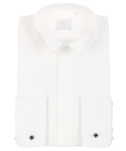 The Suit Company ザ スーツカンパニー の N G A C Cerimonia ダブルカフス ウイングカラードレスシャツ 無地 トップス Wear