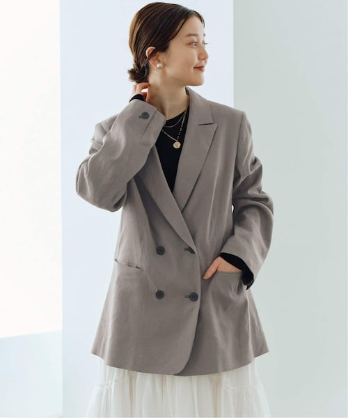 IENA(イエナ)の「《予約》LINEN COTTON ストレッチ ジャケット(その他・グレーB/36/38)」の5枚目の写真