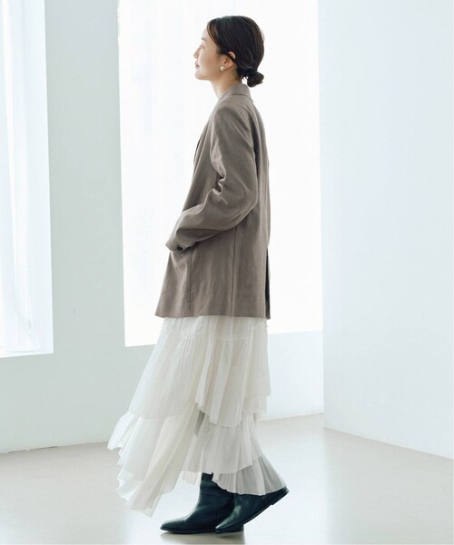 IENA(イエナ)の「《予約》LINEN COTTON ストレッチ ジャケット(その他・グレーB/36/38)」の10枚目の写真