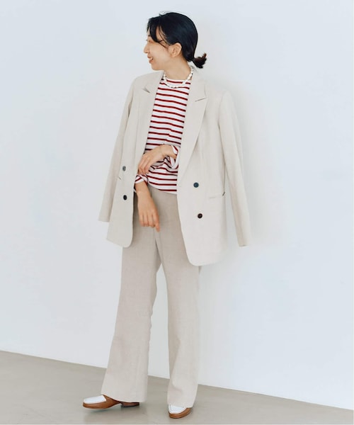 IENA(イエナ)の「《予約》LINEN COTTON ストレッチ ジャケット(その他・グレーB/36/38)」の4枚目の写真
