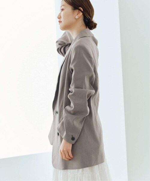 IENA(イエナ)の「《予約》LINEN COTTON ストレッチ ジャケット(その他・グレーB/36/38)」の6枚目の写真