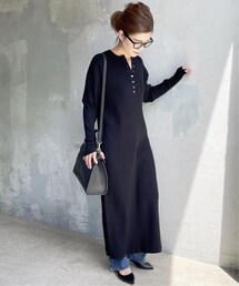 Spick & Span（スピックアンドスパン）の「≪追加2予約≫ヘンリーネックリブニットワンピース（その他）」