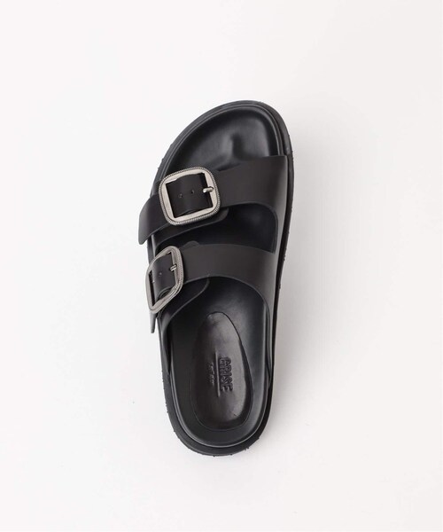 ルタロン　GRISEレザーアツゾコバックルサンダル　ブラック　XL 25.0 ルタロン GRISEレザーアツゾコバックルサンダル ブラック XL 25.0