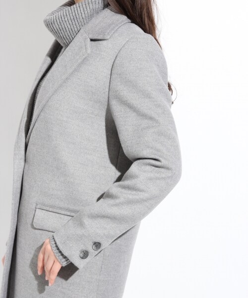 LOWRYS FARM（ローリーズファーム）の「ロングチェスターコート（ジャケット/アウター・レディース・ブラック/ライトブルー/グレー・Ｍ/Ｌ）」の9枚目の写真