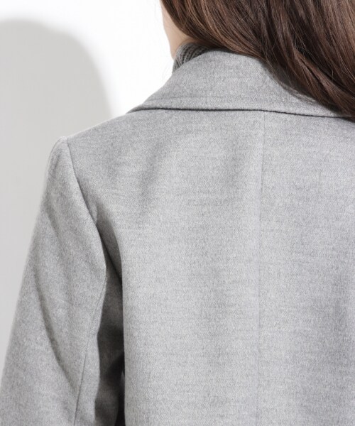 LOWRYS FARM（ローリーズファーム）の「ロングチェスターコート（ジャケット/アウター・レディース・ブラック/ライトブルー/グレー・Ｍ/Ｌ）」の14枚目の写真