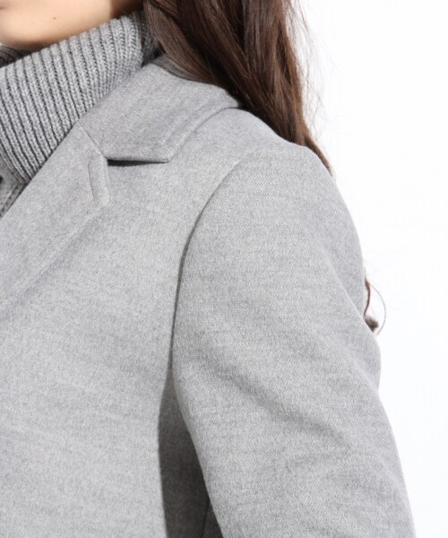 LOWRYS FARM（ローリーズファーム）の「ロングチェスターコート（ジャケット/アウター・レディース・ブラック/ライトブルー/グレー・Ｍ/Ｌ）」の8枚目の写真