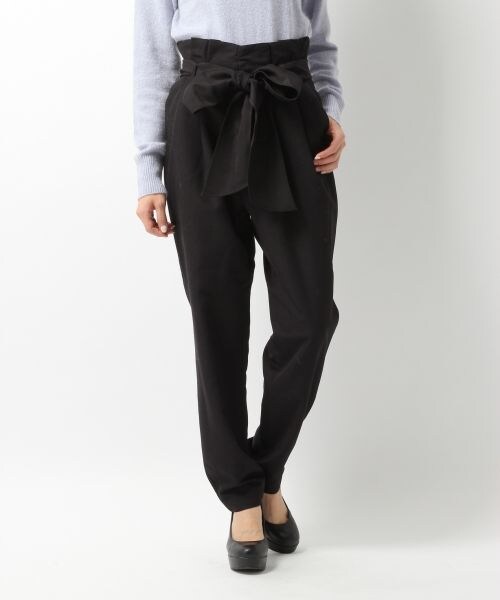 Heather(ヘザー)の「リボンタックパンツ(パンツ・レディース・ブラック/ベージュ・FREE)」の1枚目の写真