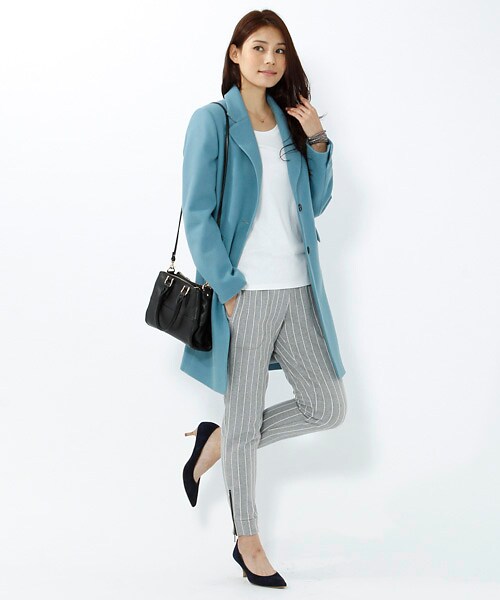 BARNYARDSTORM（バンヤードストーム）の「ＭＥＬＴＯＮチェスターコート（ジャケット/アウター・レディース・ターコイズ/ネイビー・0/1）」の12枚目の写真