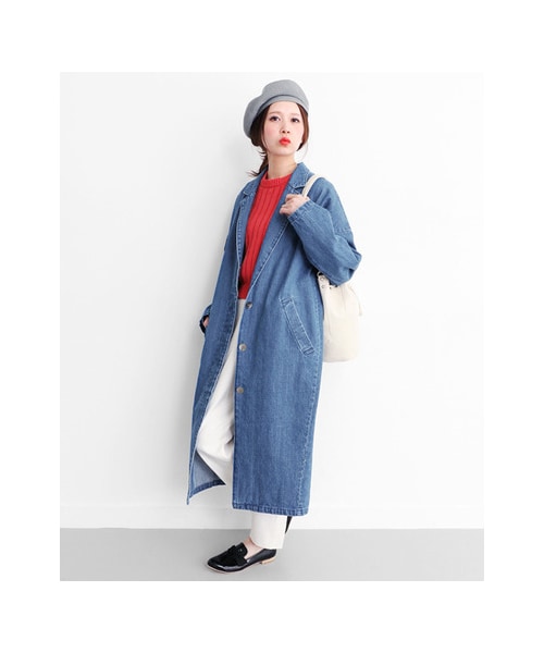 KBF(ケイビーエフ)の「デニムBIGコート(ジャケット/アウター・レディース・BLUE/LIGHT BLUE・one)」の8枚目の写真