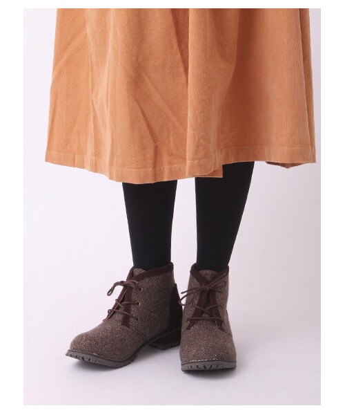 ehka sopo（エヘカソポ）の「ツイードショートブーツ1803824-41-13-13（ショートブーツ・レディース・グレー/ベージュ/ブラウン・M/L）」の11枚目の写真