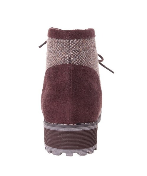 ehka sopo（エヘカソポ）の「ツイードショートブーツ1803824-41-13-13（ショートブーツ・レディース・グレー/ベージュ/ブラウン・M/L）」の6枚目の写真
