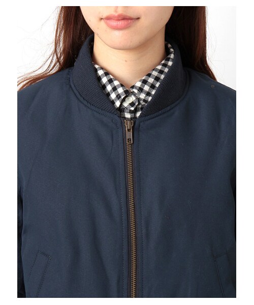 ehka sopo（エヘカソポ）の「MA-1ジャケット1301003-42-13-11（ジャケット・レディース・カーキ/ネイビー・M）」の6枚目の写真