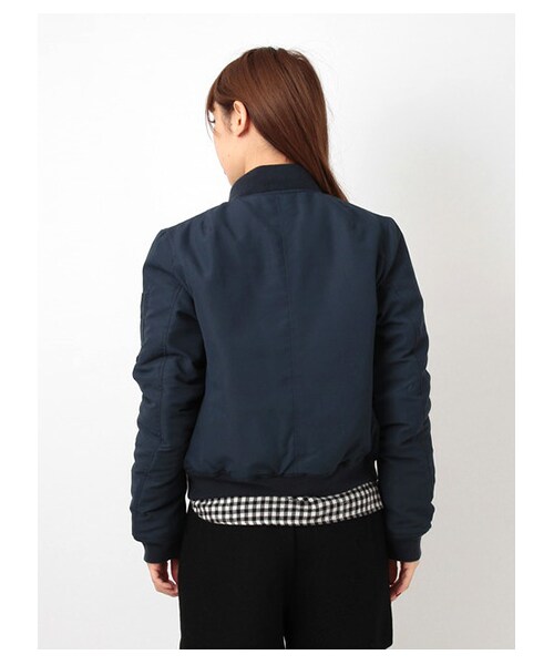 ehka sopo（エヘカソポ）の「MA-1ジャケット1301003-42-13-11（ジャケット・レディース・カーキ/ネイビー・M）」の5枚目の写真