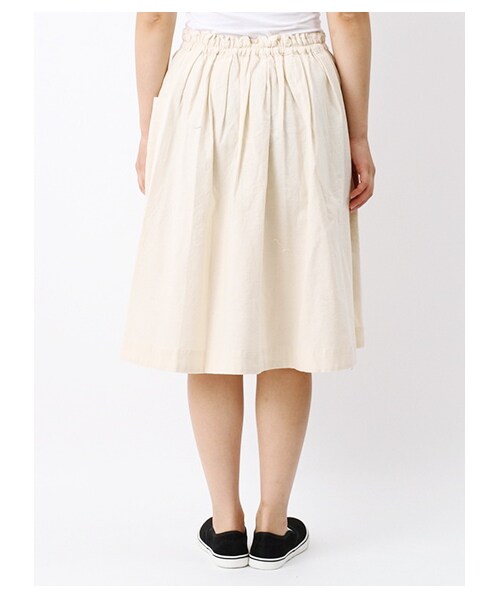 ehka sopo（エヘカソポ）の「キャンバスタックギャザースカート1500992-41-13-11（スカート・レディース・オフホワイト/イエロー/ブルー・M）」の6枚目の写真