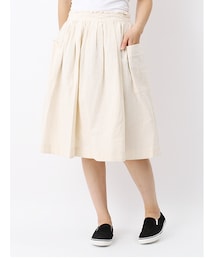 ehka sopo | キャンバスタックギャザースカート1500992-41-13-11(パンツ)