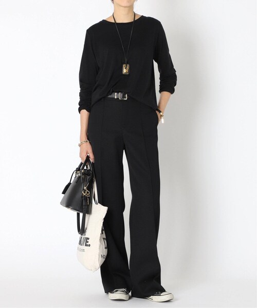 MUSE de Deuxieme classe（ミューズデドゥーズィエムクラス）の「*SIGNATURE LEATHER ベルト（財布/小物・ブラック/(001)/フリー/残り3点）」の2枚目の写真