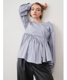 ELENDEEK | HEM ASYMME GATHER BL(シャツ/ブラウス)